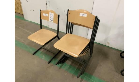 Set van 5 stoelen zwart zithoogte 45cm